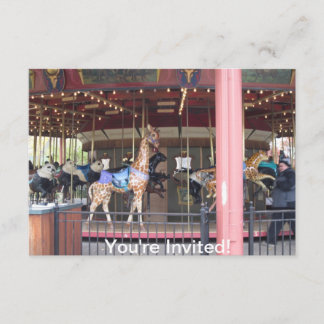 Conservation Carousel Childs Birthday Invitation