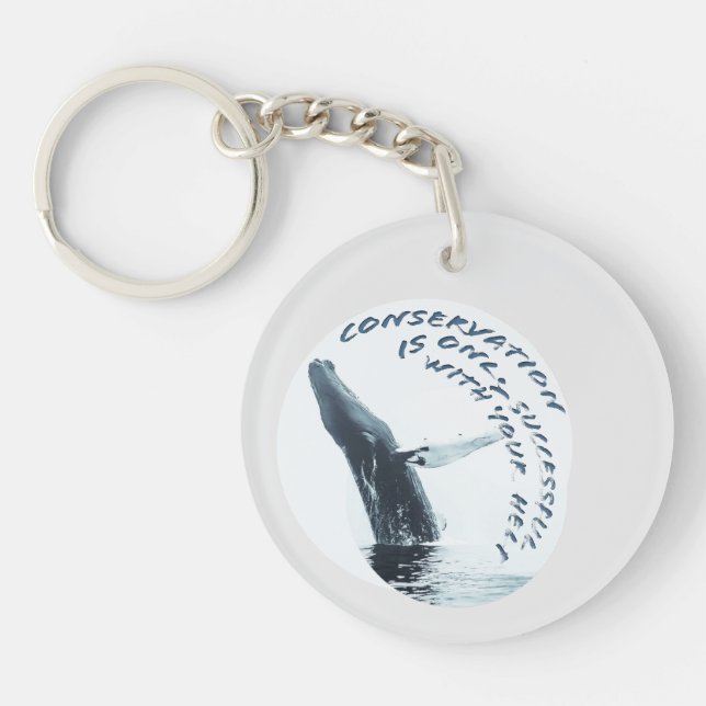 Conservation Is Only Successful With Your Help Key Ring (Front)
