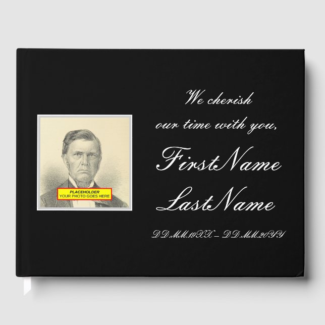 Conservative and Customised Sympathy Guestbook (Front)