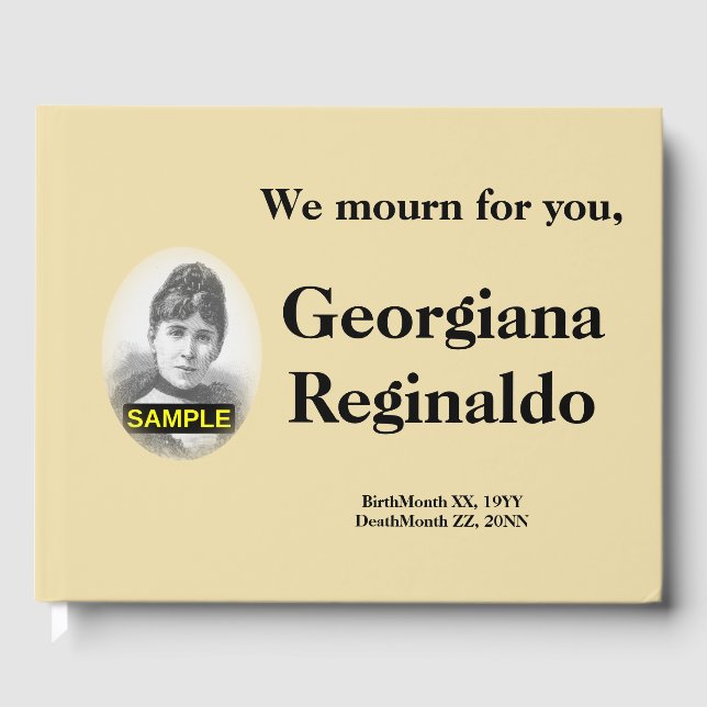 Conservative and Elegant Funeral Guest Book (Front)