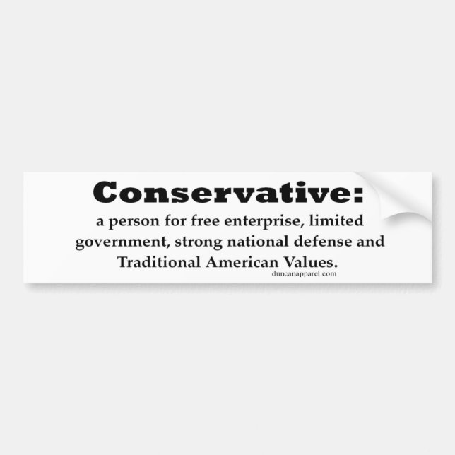 Conservative Bumper Sticker (Front)