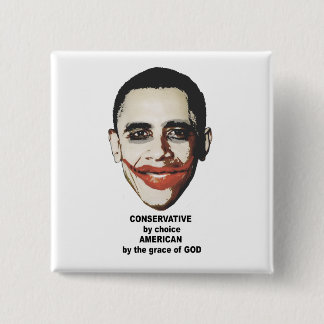 Conservative by choice 15 cm square badge
