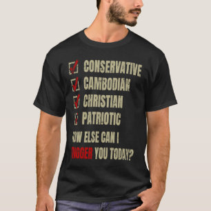 Conservative Cambodian Christian Patriotic T-Shirt