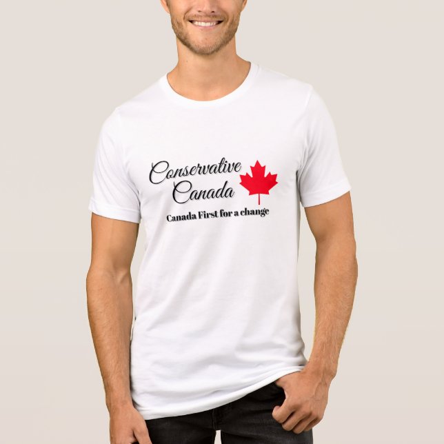 Conservative Canada. Canada first for a change.  Tri-Blend Shirt (Front)