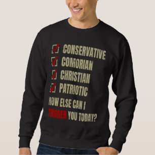 Conservative Comorian Christian Patriotic Sweatshirt
