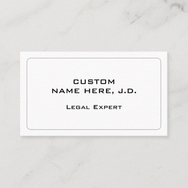 Conservative, Dapper, & Basic Business Card (Front)