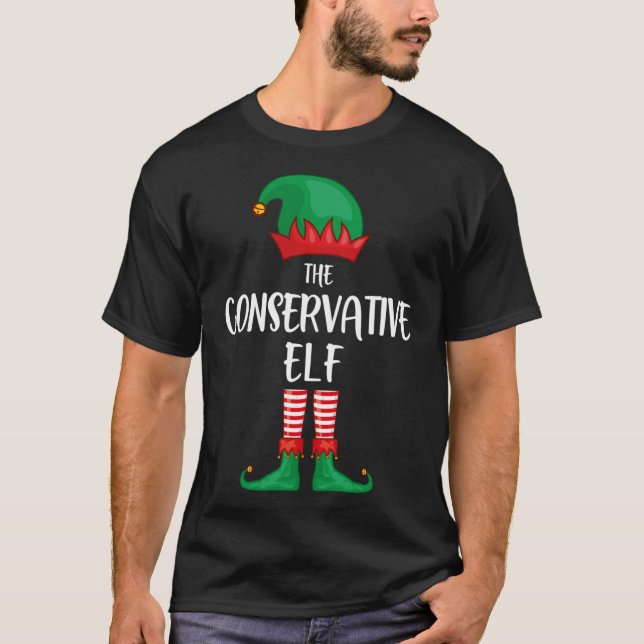 Conservative Elf Christmas Party Matching Family P T-Shirt (Front)