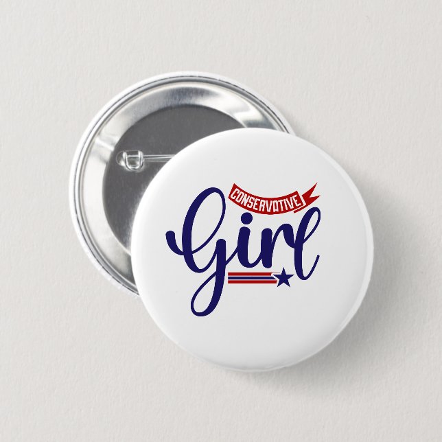 Conservative girl button (Front & Back)