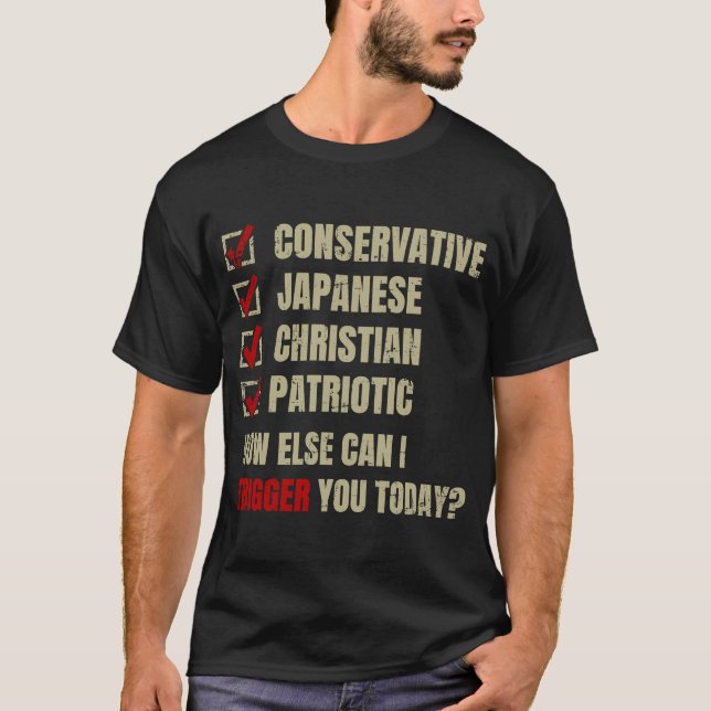 Conservative Japanese Christian Patriotic T-Shirt (Front)