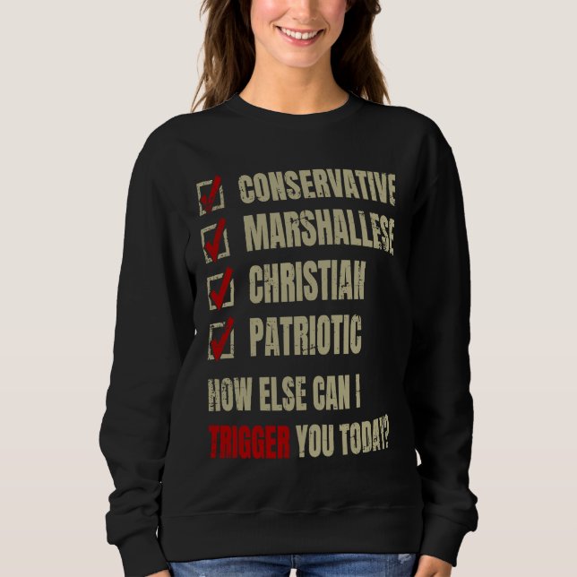 Conservative Marshallese Christian Patriotic Sweatshirt (Front)