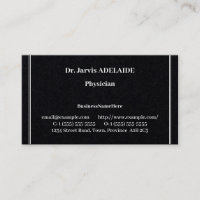 Conservative, Medical Professional Business Card