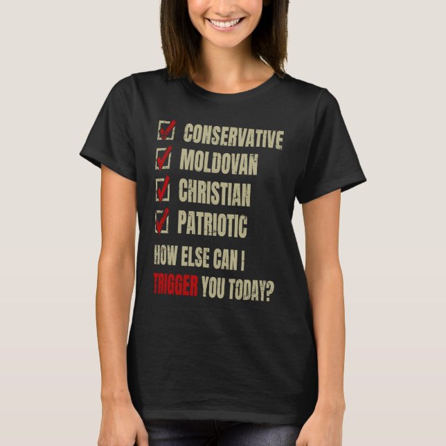 Conservative Moldovan Christian Patriotic T-Shirt (Front)