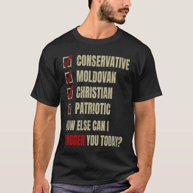Conservative Moldovan Christian Patriotic T-Shirt (Front)