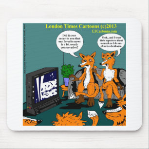 Conservative News Funny Cartoon Mouse Pad