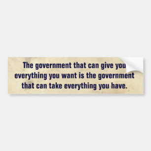 Conservative Quote Political Reminder Bumper Sticker
