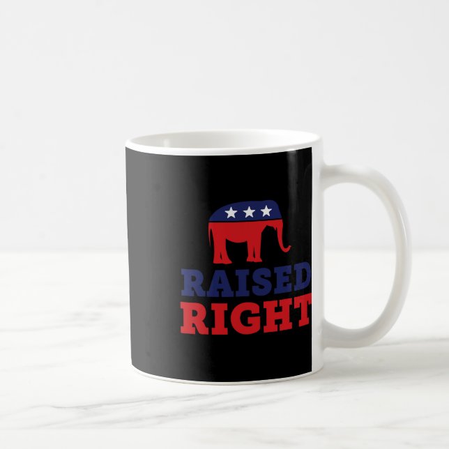 Conservative Republican Raised Right  Coffee Mug (Right)