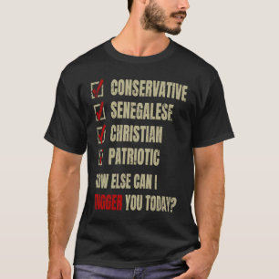 Conservative Senegalese Christian Patriotic T-Shirt