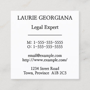 Conservative, Simple Business Card
