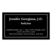 Conservative Solicitor Magnetic Business Card