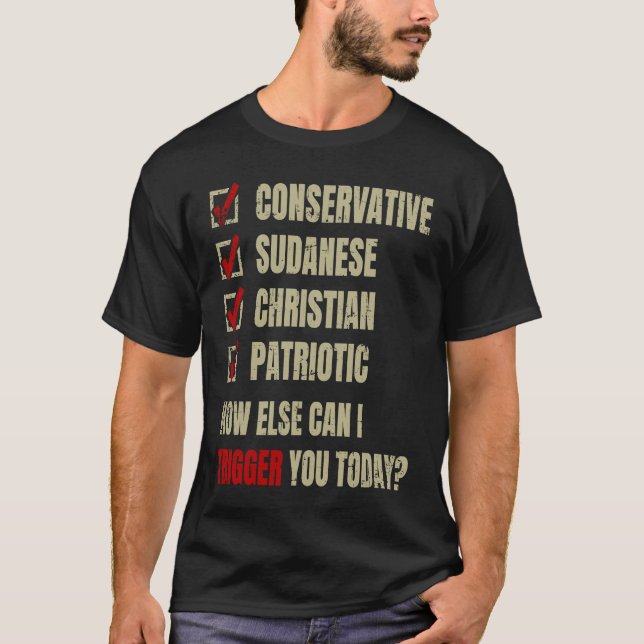 Conservative Sudanese Christian Patriotic T-Shirt (Front)