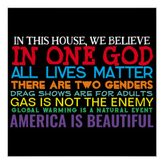 CONSERVATIVE VALUES - GLOSSY POSTER