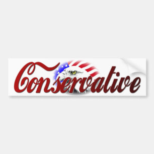 Conservative with American Eagle Bumper Sticker