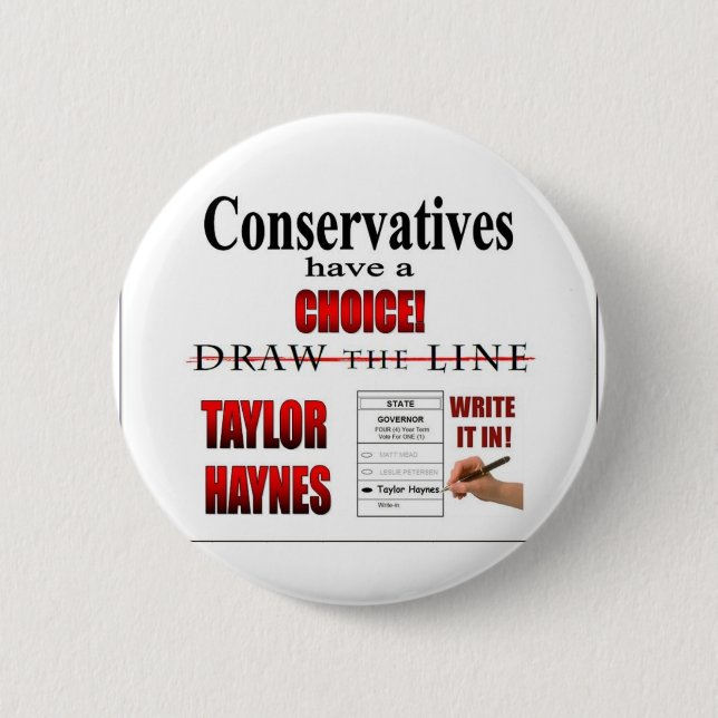 Conservatives have a choice 6 cm round badge (Front)