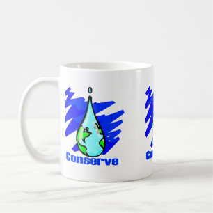 Conserve Water Earth Water Drop Coffee Mug