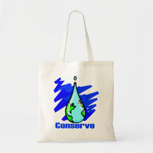 Conserve Water Earth water drop Tote Bag