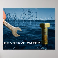 Conserve water poster