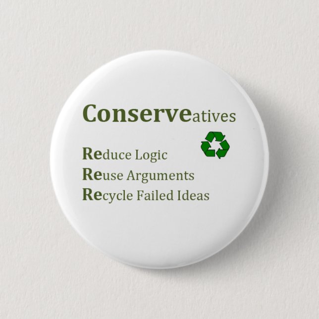 Conserveatives 6 Cm Round Badge (Front)