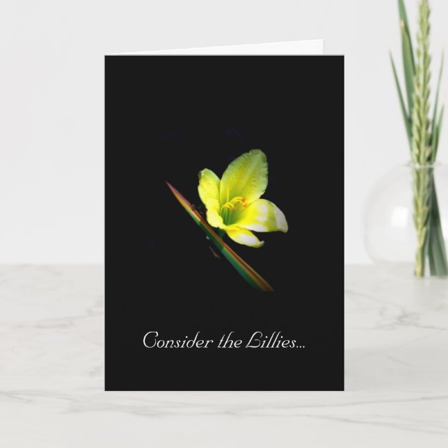 Consider the Lillies 100 Card (Front)