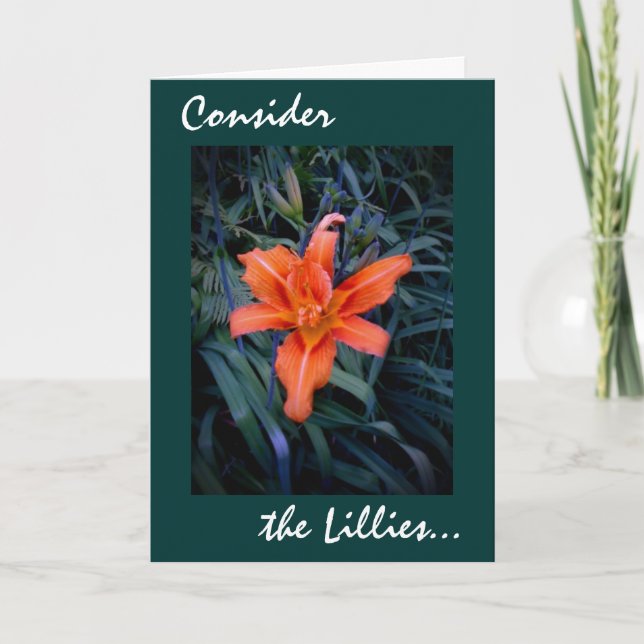 Consider the Lillies 22 Card (Front)