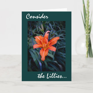 Consider the Lillies 22 Card