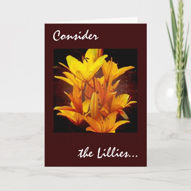 Consider the Lillies Card (Front)