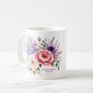 Consider the Wildflowers Luke 12:27 Mug