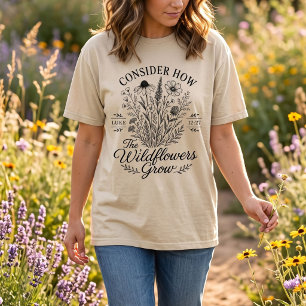 Consider the Wildflowers Luke 12 Christian Tri-Blend Shirt
