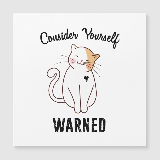 Consider Yourself Warned Evil Cat (Front)