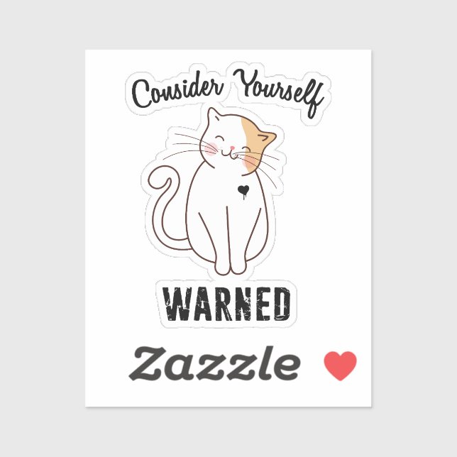 Consider Yourself Warned Evil Cat (Sheet)
