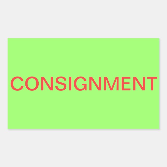 Consignment Inventory Control Label (Front)