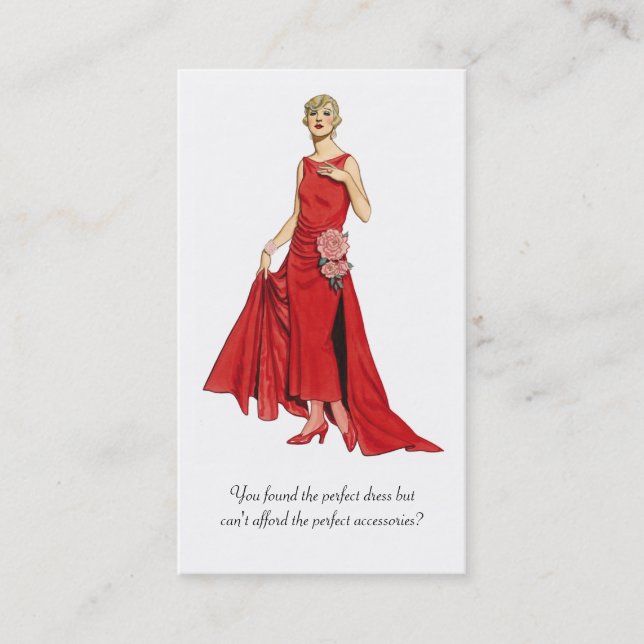 Consignment or Accessories Store Business Card (Front)