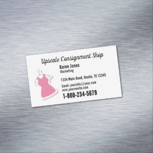 Consignment Shop Business Card Magnet with Logo