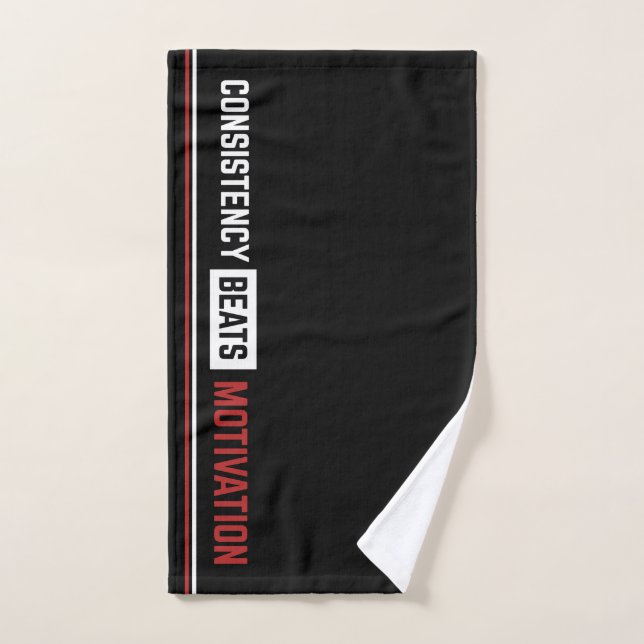 Consistency Beats Motivation Gym Workout Towel (Hand Towel)