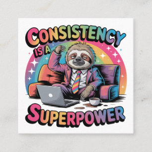 Consistency Is A Superpower Square Business Card