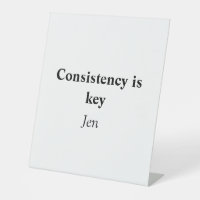 Consistency is key add your name text image poste