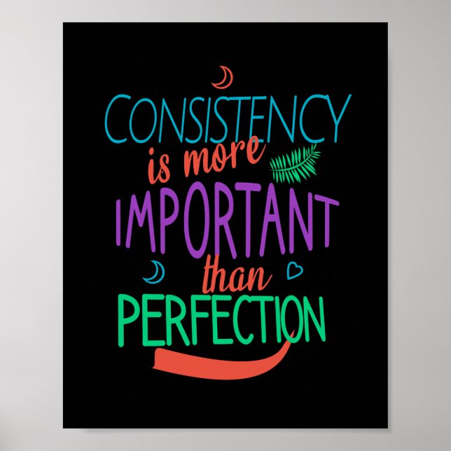 Consistency is more important than perfection poster (Front)