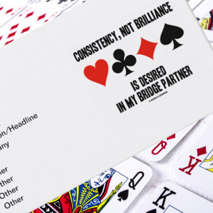 Consistency Not Brilliance Desired Bridge Partner Business Card