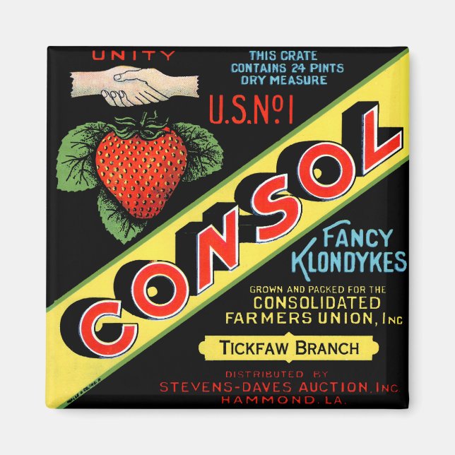 Consol Fancy Klondykes Strawberries Magnet (Front)