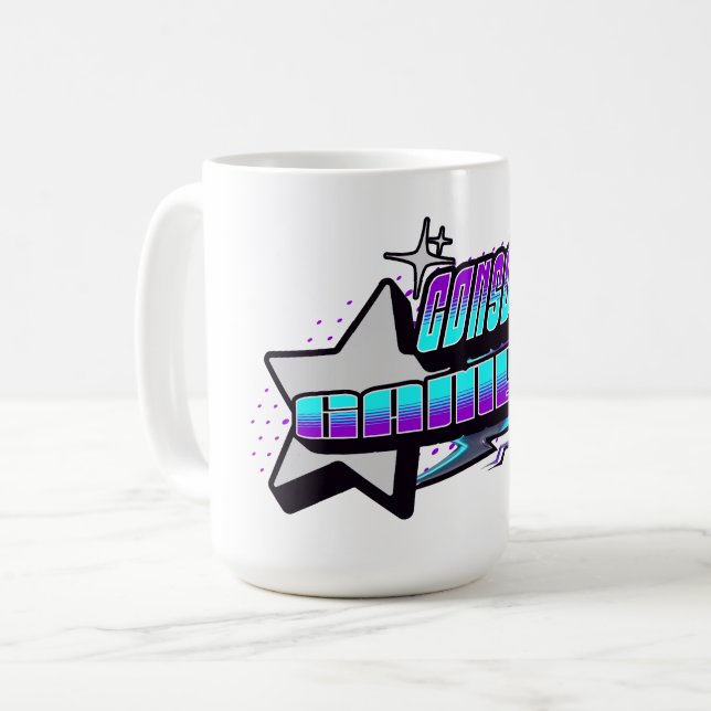 CONSOLE GAMER Y2K STYLE COFFEE MUG (Front Left)