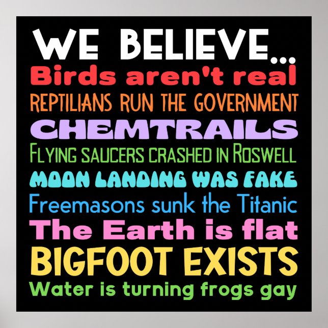 Conspiracy Theories Yard Sign (Front)